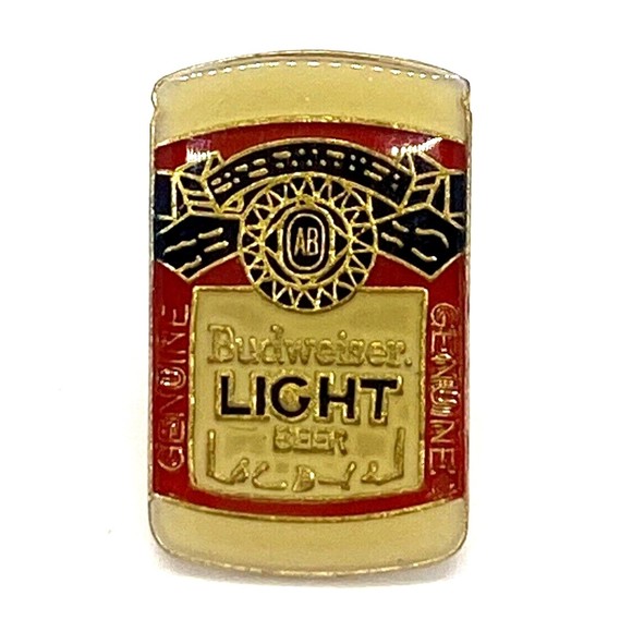 Vintage Budweiser Light Beer Can Pin Hat Pin Lapel Tie‎ Tack Trucker Hat … - Picture 1 of 5